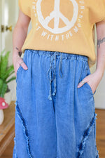 free people dupe, wide leg lounge, denim sweats, hippie pants, boho style, hippie style