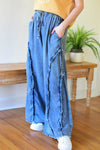 free people dupe, wide leg lounge, denim sweats, hippie pants, boho style, hippie style