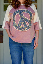 Daisy Peace Sign Patch Top