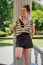 The Ginny Faux Leather Shorts