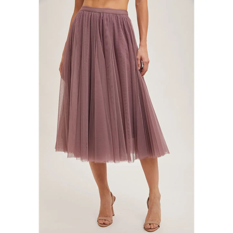 mauve skirt, tulle skirt, soft tulle, purple tulle, boho chic, women's fashion