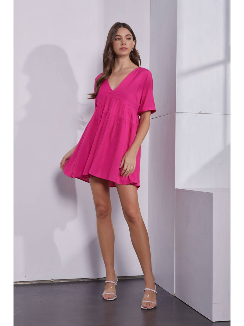 Pink Zinnia Mini Dress