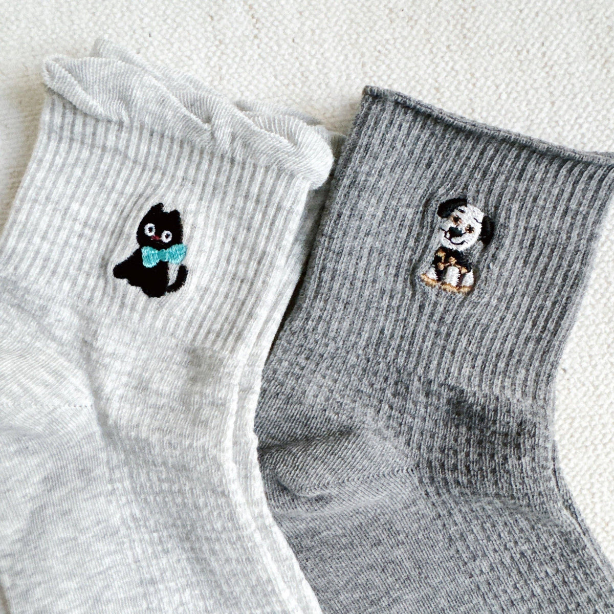 Cat And Dog Crew Socks