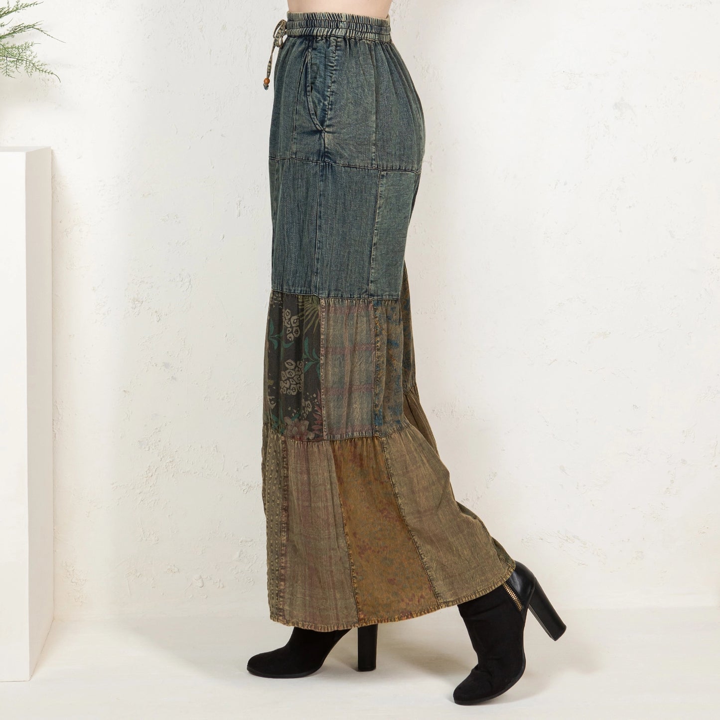 Boho Tiered Patchwork Pants