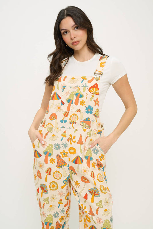 Mushroom Hippie Overalls