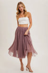 mauve skirt, tulle skirt, soft tulle, purple tulle, boho chic, women's fashion