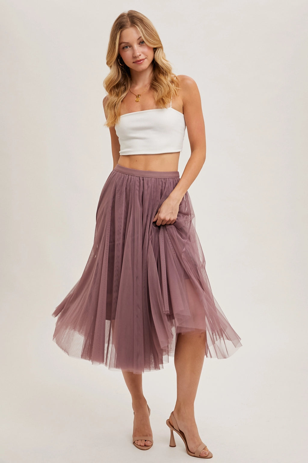 mauve skirt, tulle skirt, soft tulle, purple tulle, boho chic, women's fashion