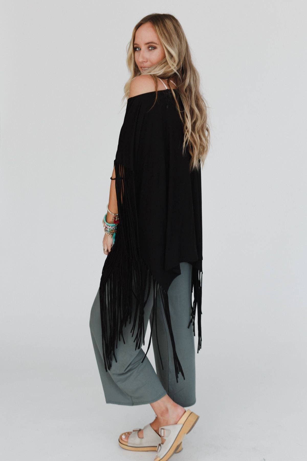 Three Bird Nest Fringe Top