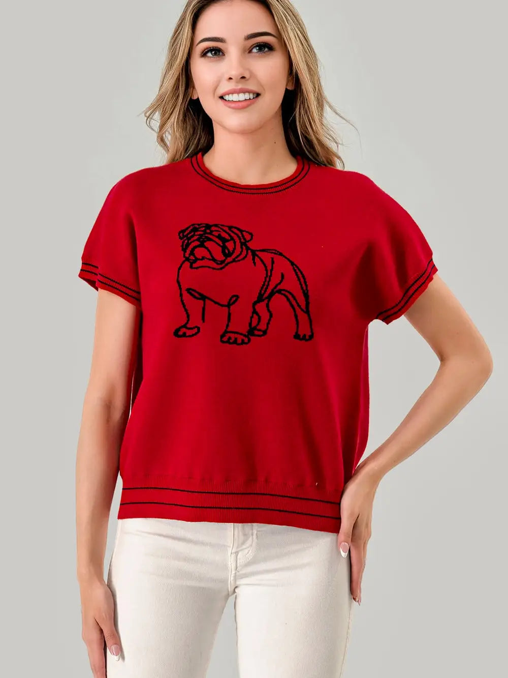 GA Bulldogs knit Top