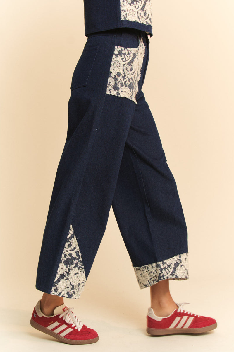 Denim & Lace Pants