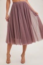 mauve skirt, tulle skirt, soft tulle, purple tulle, boho chic, women's fashion