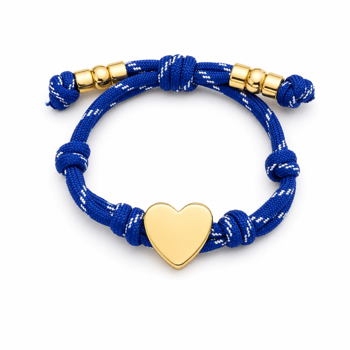 Ellison+Young - Ellison+Young Game Day Rope Bracelet, Gold Heart Charm, Adjustable