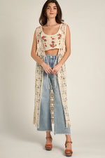 Festival Long Crochet Vest