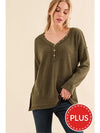 Henley Top Plus Size