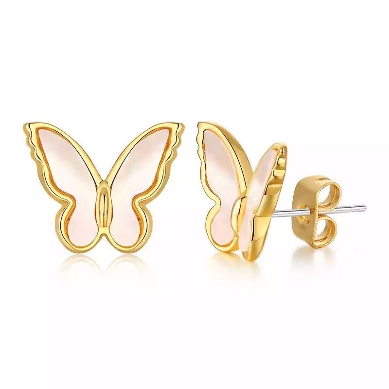 Mother-Of-Pearl Butterfly Studs