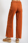 wide leg crop pant, boho fashion, orange pants