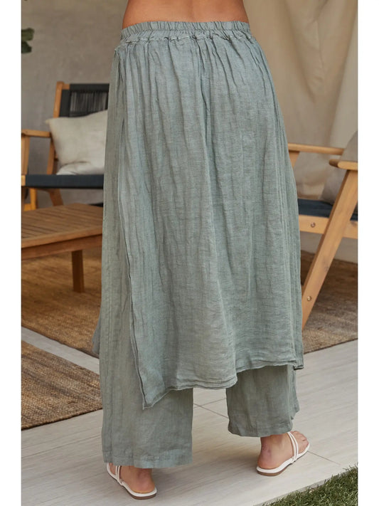 Sage Flow Linen Pants