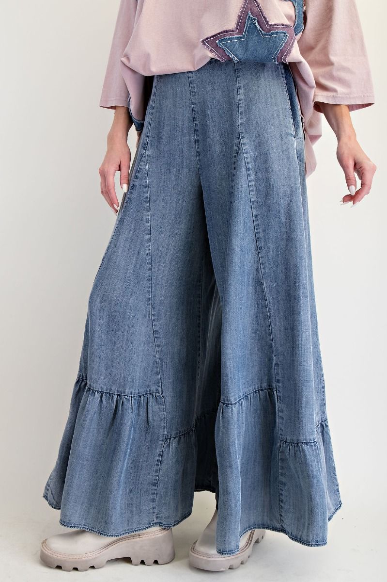 Easel Wide Leg Tencel Pants