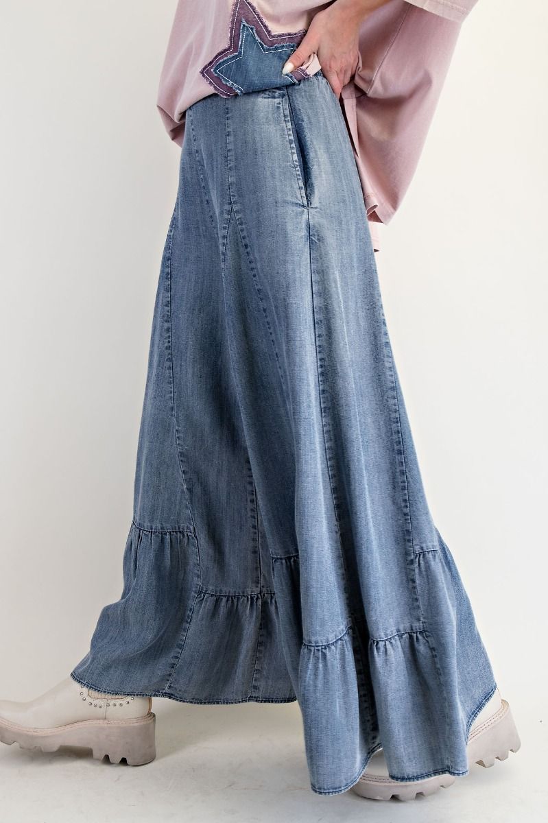 Easel Wide Leg Tencel Pants
