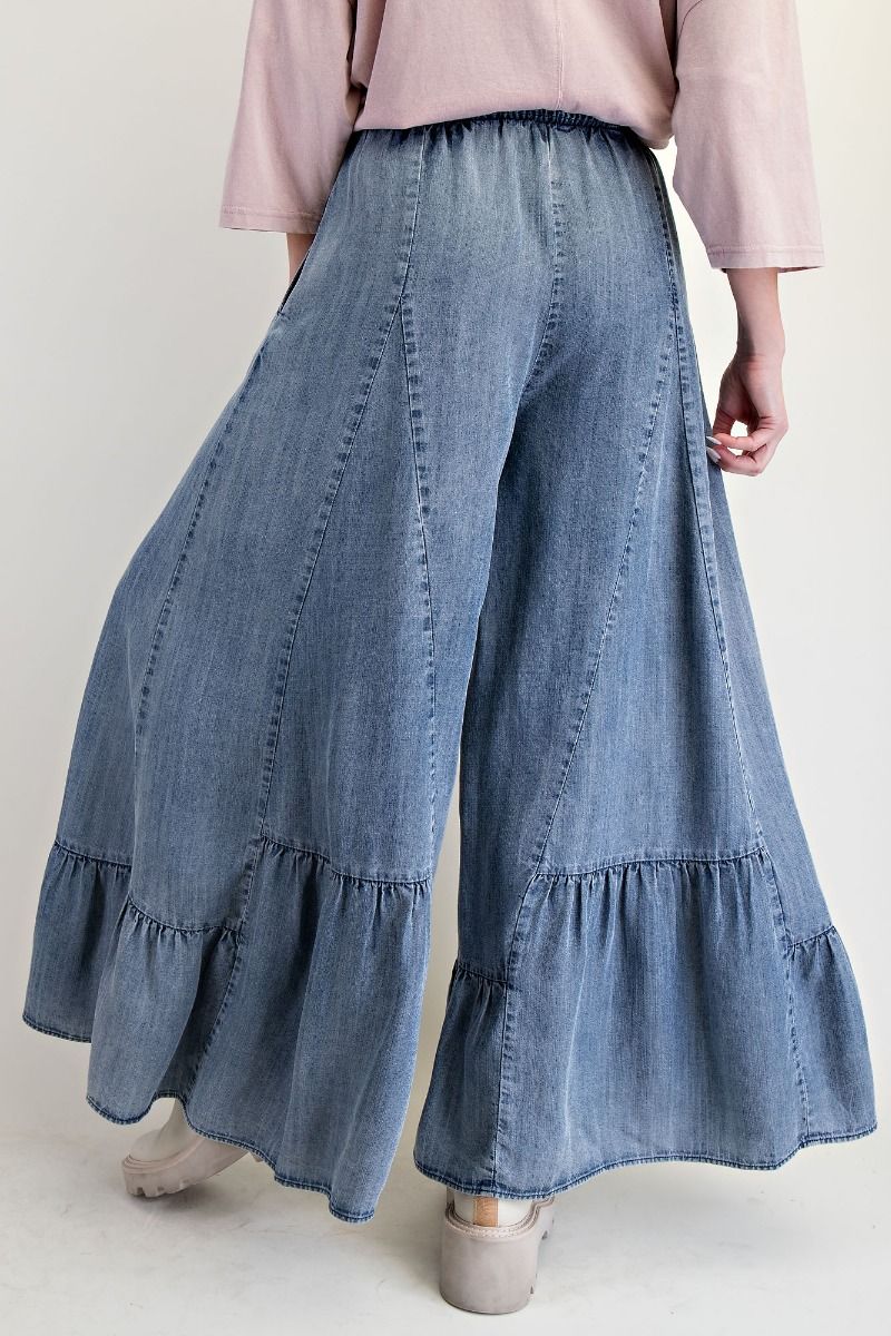 Easel Wide Leg Tencel Pants