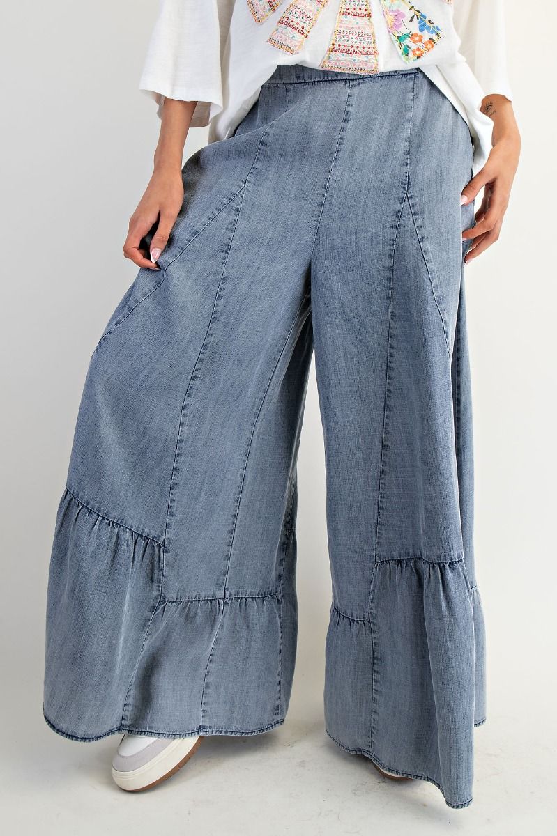 Easel Wide Leg Tencel Pants
