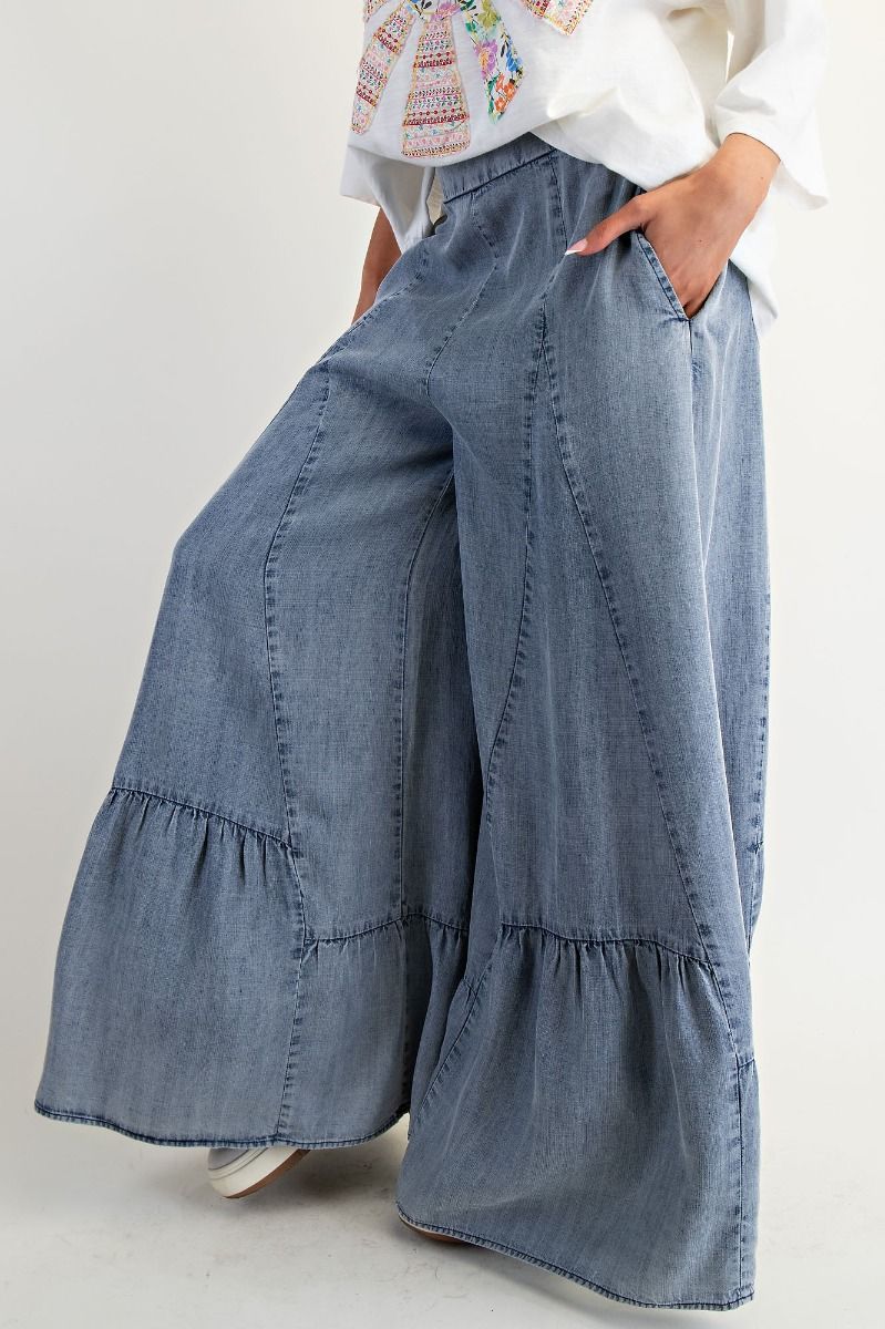Easel Wide Leg Tencel Pants