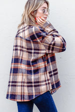 Plaid Flannel Shacket in Plus Size