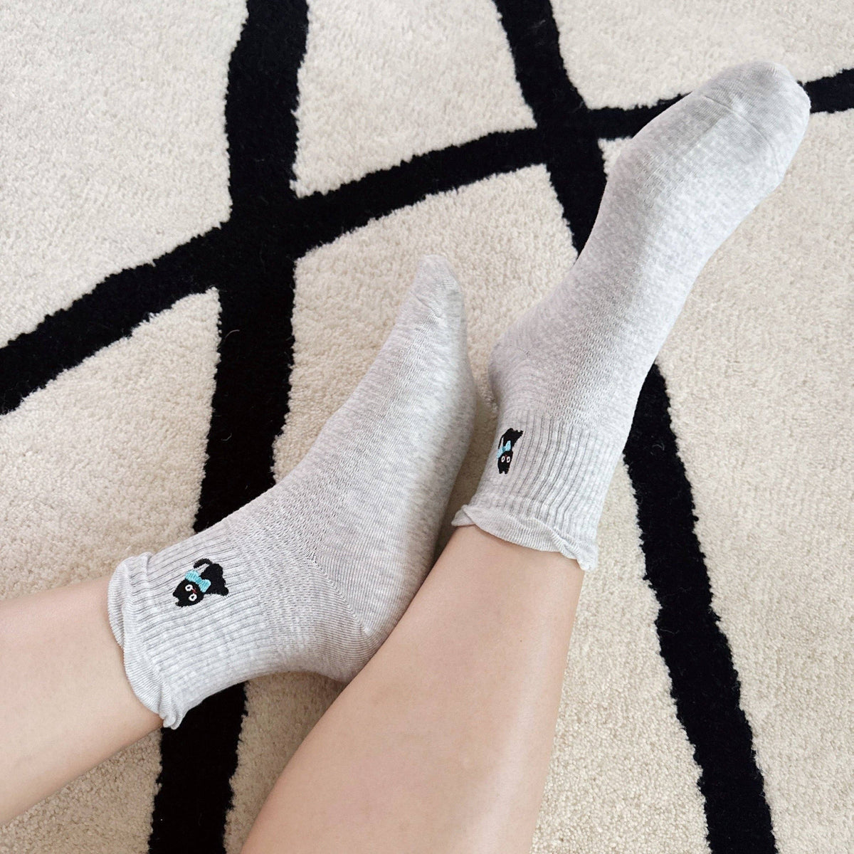 Cat And Dog Crew Socks