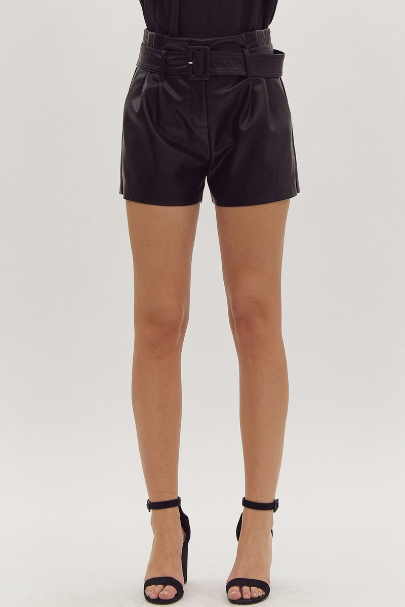 The Emma Faux Leather Shorts