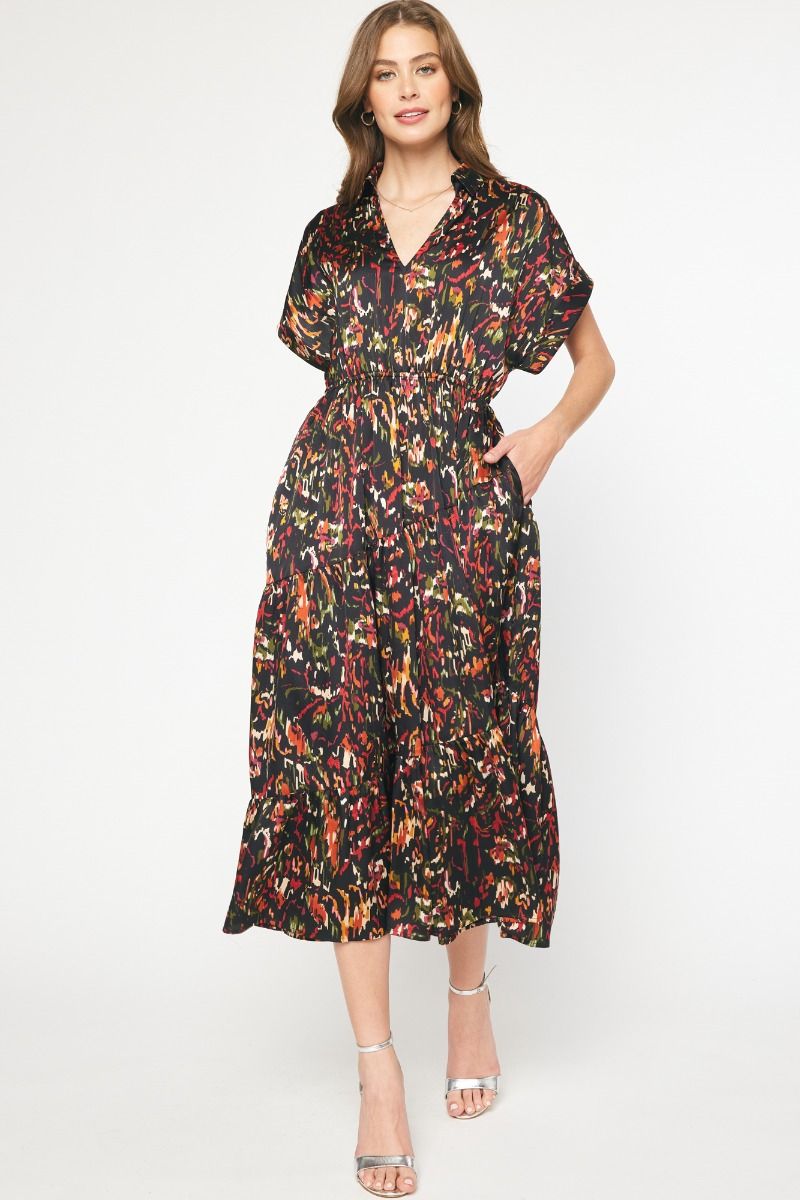 Midnight Color Splash Dress