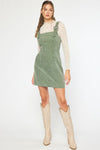 Buckle Up Corduroy Mini Dress