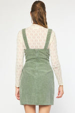 Buckle Up Corduroy Mini Dress