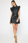 On The Town Faux Leather Dress