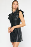 On The Town Faux Leather Dress