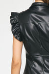 On The Town Faux Leather Dress