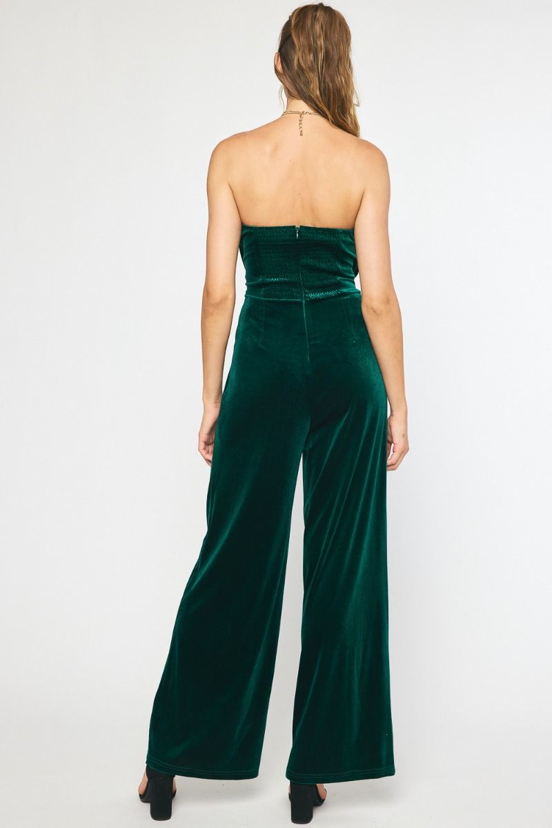 Emerald Goddess Velvet Jumpsuit