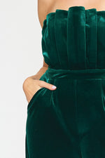 Emerald Goddess Velvet Jumpsuit