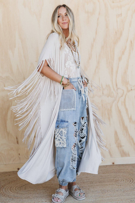 Three Bird Nest - Showstopper Duster Kimono - Oat