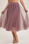 mauve skirt, tulle skirt, soft tulle, purple tulle, boho chic, women's fashion