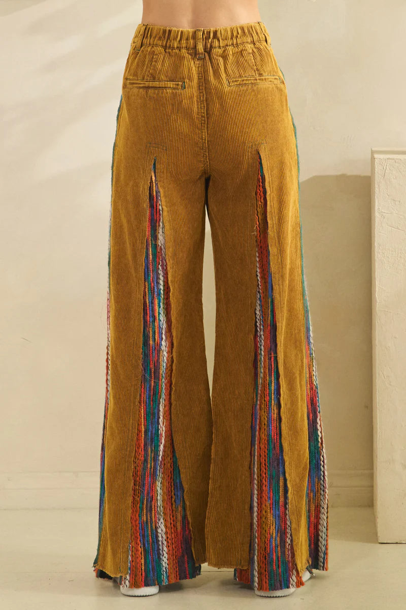 Funky 70s Corduroy Wide Leg Pants