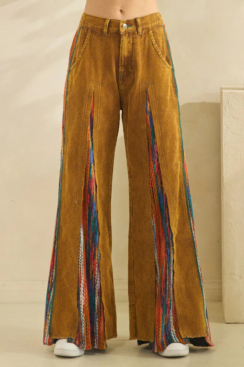Funky 70s Corduroy Wide Leg Pants