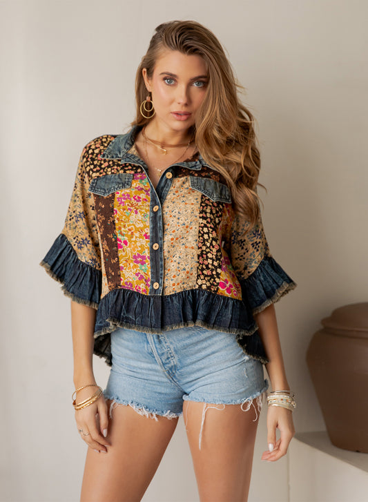 Rebel Patchwork Top/Jacket