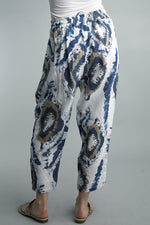 The Sienna Print Linen Jogger Pant Italy Collection