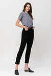 The Erika Mom Stretch Jeans in Black Denim