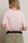 Basic V-neck Top with Pocket by POL