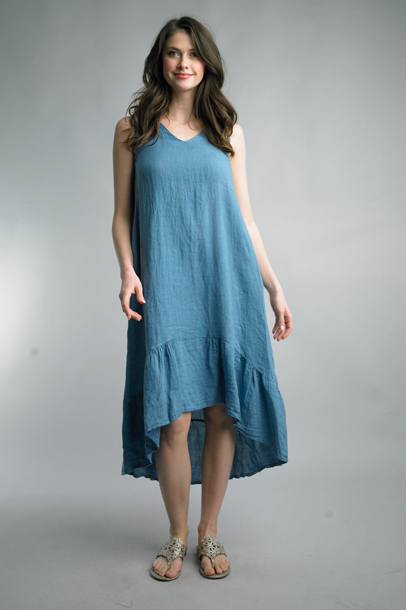The Valentina Sleeveless Linen Dress - Italy Collection