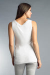 The Gia White Linen Combo Top Italy Collection