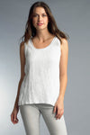 The Gia White Linen Combo Top Italy Collection