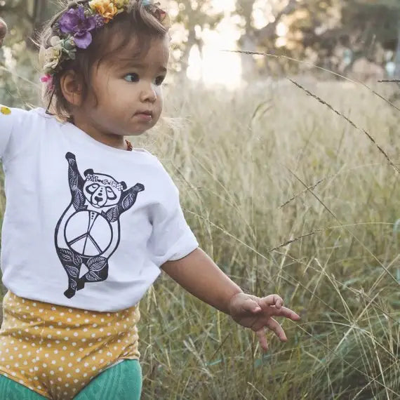 Inner Peace Panda Kids Tee Shirt