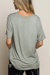Basic V-neck Top with Pocket by POL